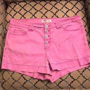High Rise Shorts, Size 13, & Pink Color